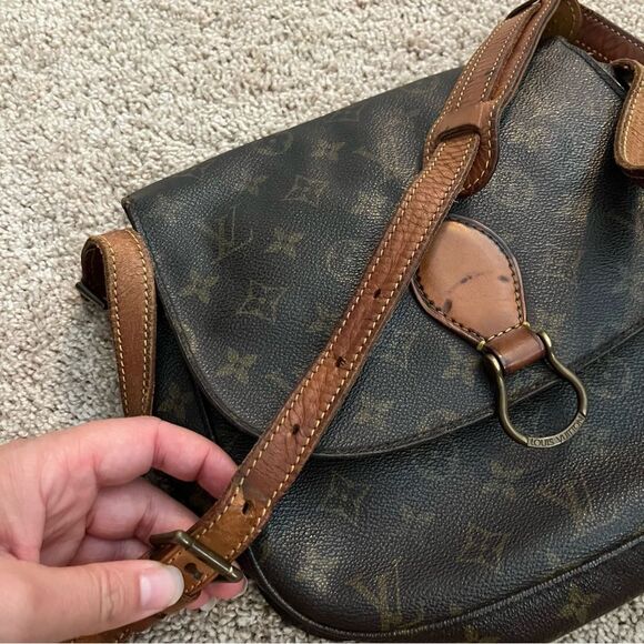 Louis Vuitton Brown Monogram Crossbody Bag with Saddle Shape - Picture 6 of 9